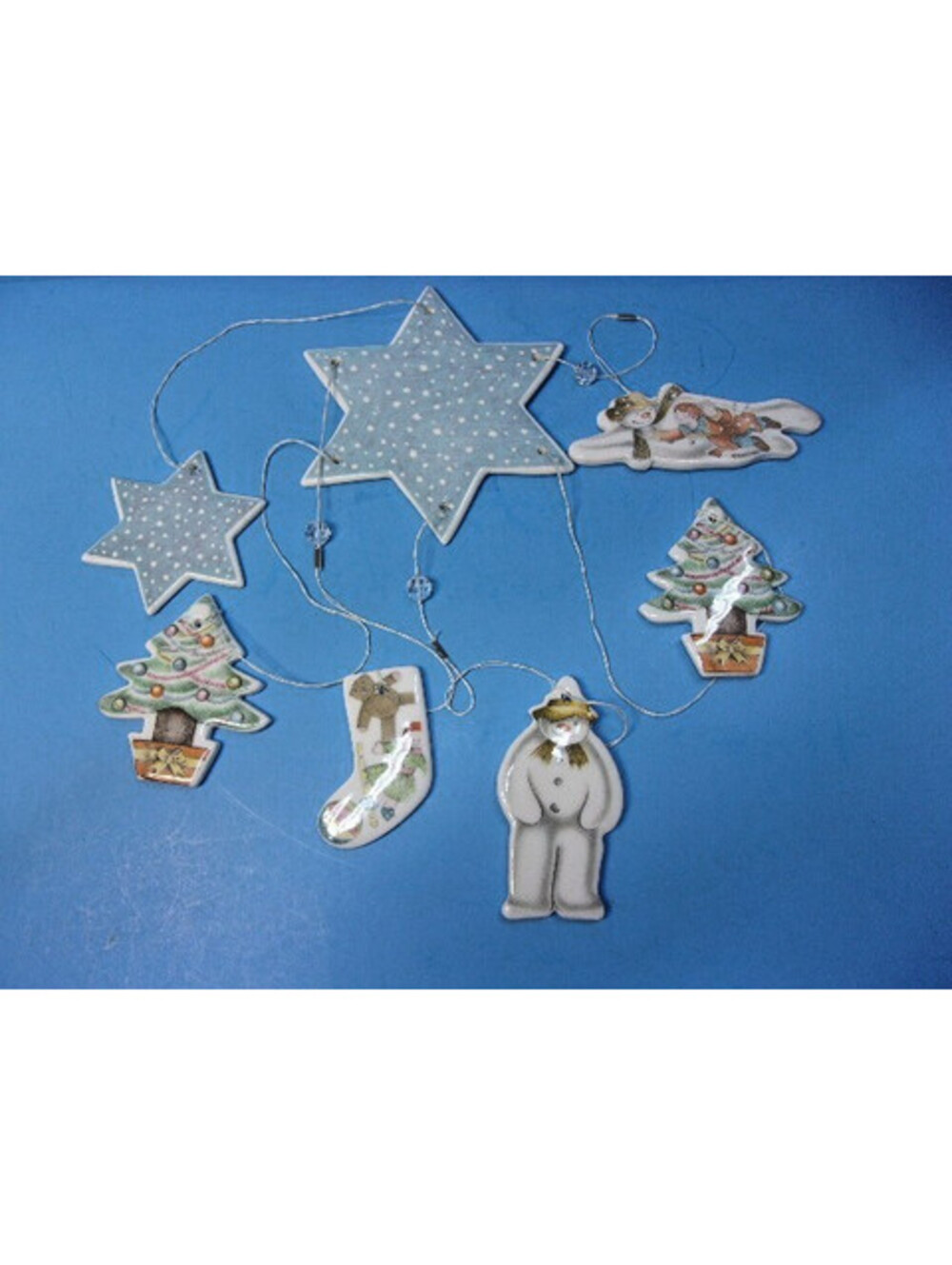 Royal Doulton Flying Snowman Mobile Wind Chimes Bone China Vintage 1985 Briggs